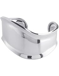 Handcrafted Sterling Silver Tapered Edge Wavy Cuff Bracelet 25mm