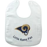 NFL McArthur St. Louis Rams White Cotton Baby Bib