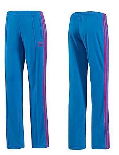 adidas adi Firebird Track Pant (Sharp Blue, Radiant Pink, Large) On Sale