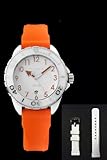 Android Women's Exotic-2 Ceramic Case Quartz Rubber Strap Watch with an Extra White Rubber Strap