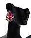 Women's Evening Teardrop Gemstone Cluster Fashion Clip On Earrings