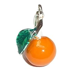 Charm Anh�nger Bettelarmband Orange Apfelsine 925 Sterling Silber