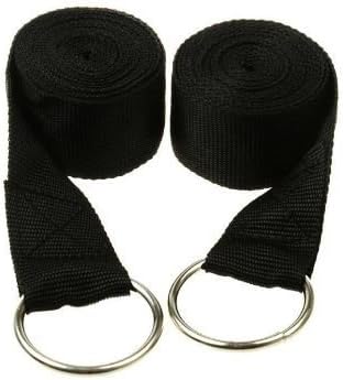 Hanging Hammock Tree Strap (2 Pieces) with Steel Rings For Mounting Hammock