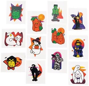 144 Glitter Halloween Tattoos Body Decals