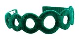 L. Erickson USA 100% Silk Charmeuse Wrapped Circles Headband-Kelly Green