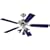 Westinghouse 7818000 Apollo Elite Three-Light 42-Inch Five-Blade Ceiling Fan, Chrome with Blue Globes