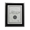 Brushed Silvertone Document Float Frame - 11x14" Mat to 8x10"