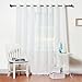 Best Home Fashion Wide Width Crushed Voile Sheer Curtain - Antique Bronze Grommet Top - White - 100