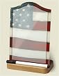 Memo Board ~ Folk Art Flag patriotic ~ dry-erase glass memo board ~ with marker ~ code 787