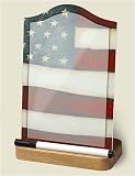Memo Board ~ Folk Art Flag patriotic ~ dry-erase glass memo board ~ with marker