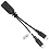 Motorola mini Bluetooth USB Y Adapter [OEM] SKN6222A for Motorola RAZR V3 / V3c / V3i / V3x / V3m / Moto Q / SLVR L7 / V8 / PEBL U6 / V6 / L6 / V360 / V190 / And all other Motorola L7c, L7e / L7i / L71, A1200 / MING phones which charge via mini USB from Eforcity
