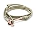 VIRGINSTONE Rose Gold Plating Anchor 2.0 Bracelets on Genuine Colorful Cowhide Leather