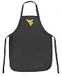 WVU Apron NCAA College Logo Black West Virginia University TOP RATED for Grilling, Barbecue, Kitchen and Cooking Best Unique Gifts for a Man, Men, HIM HER Women, Ladies. GIFT IDEA!