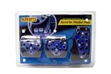 El-Glow Blue With Black Outer Rim 3pc Manual Transmission Racing Pedals