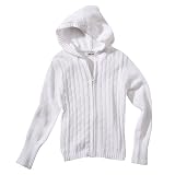 Girls' Cherokee® Fresh White Zip Hoodie Long-Sleeve Sweater M
