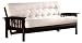 Kitchen & Housewares : Solid Wood Rolled Arm Futon Frame - Java Finish