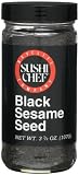 Sushi Chef Black Sesame Seed, 3.75-Ounce Glass Jars (Pack of 6)