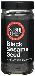 Sushi Chef Black Sesame Seed, 3.75-Ounce Glass Jars (Pack of 6)