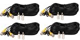 VideoSecu 4x50 ft Video Power CCTV Security Camera Cable with BNC RCA Connector Adapters 1JN 41JDC 2mx7L. SL160 VideoSecu 4x50 ft Video Power CCTV Security Camera Cable with BNC RCA Connector Adapters 1JN