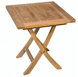 Beistelltisch exklusiv 50 cm x 50 cm aus massiv Teak Holz