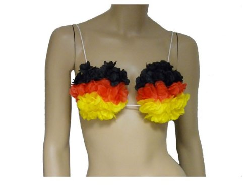Deutschland Fanartikel Fan-Artikel Fußball EM WM Hut Brille Perücke Fahne, Fanartikel wählen:Hawaii BH