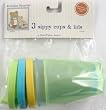 3 Sippy Cups & Lids, Green