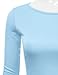 NINEXIS Womens Round Neck 3/4 Sleeve Peplum Top S-3XL (12 Colors)