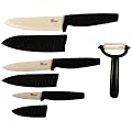 Pradel Excellence, Confezione 4 coltelli da cucina con lama in ceramica: 1 coltello Office, 1 coltello da cucina, 1 coltello Chef, 1 pelaverdure, colore: Bianco