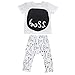 2pcs Newborn Toddler Kids Baby Boys Girls T-shirt Tops+Pants Outfits Clothes Set