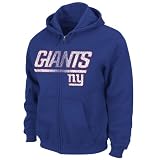 NFL New York Giants Touchbck III Full Zip Jacket Adult Long Sleeved Fullzip Hooded Fleece