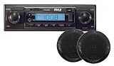 PYLE PLR13MKIT AM/FM-MPX MP3 Playback with USB/ SD/ AUX-In and a Pair of 4-Inch Speakers