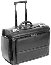 Bugatti Simulated Leather Rolling Black Lawyer/litigation Briefcase