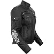 Speed and Strength Little Miss Dangerous Women's Leather Road Race Motorcycle Jacket w/ Free B&F Heart Sticker - Black