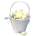 Sparkling Flower Girl Basket - White