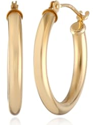 Klassics 10k Yellow Gold Polished Hoop Earrings, (0.7" Diameter)