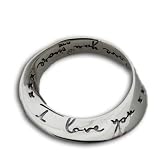 Sterling Silver Mobius Infinity Pendant - ''I Love You''