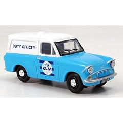 Ford Anglia Van, hellblau/weiss, KLM Duty Officer, Modellauto, Fertigmodell, Oxford 1:43