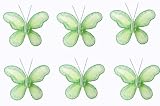 2 Green Mini Glitter Butterfly nylon hanging ceiling wall baby nursery room wedding decor