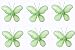 2 Green Mini Glitter Butterfly nylon hanging ceiling wall baby nursery room wedding decor