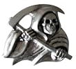 Mens Grim Reaper Skull Metal Belt Buckle