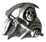 Mens Grim Reaper Skull Metal Belt Buckle