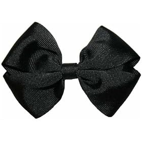 Hair Bows ~ Average Size Bow Tie GrosGrain Bow ~ Black Remaining