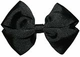 Hair Bows ~ Average Size Bow Tie GrosGrain Bow ~ Black