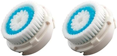 SharpNShine Compatible Replacement Facial Cleansing Brush Heads (2-Pack), designed for Deep Pore Skin, fits Mia, Mia2, Mia3 (Aria), SMART Profile, Alpha Fit, Pro, Plus and Radiance Cleansing Systems ...