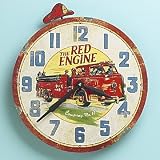 Kids Fire Truck Wall Clock - Fire Truck Clock 13 dia.