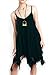 R.Vivimos® Women Spaghetti Straps Asymmetrical Hem Sexy Short Sun Dress XL Black