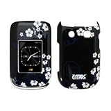 EMPIRE Midnight Flower Design Snap-On Cover Case for Blackberry Style 9670