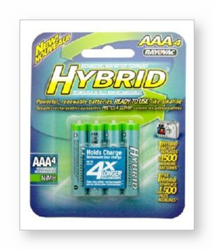 Buy Now at Amazon.com: Rayovac Hybrid - Battery 4 X AAA NiMH