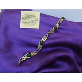 Pewter & Malachite Celtic Knotwork Bracelet