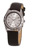 Umbro Junior Analogue Watch With Silver Dial And Brown Leather Strap